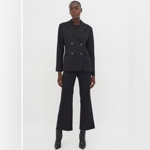 Pre owned Nili Lotan Small Black blazer and trouser 100% virgin wool